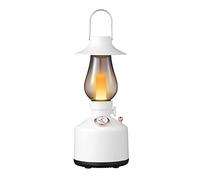 Goshyda Vintage Night Light, Retro Music Bedside Lamp Handheld Bluetooth Speaker with Dimmable Soft Ambient Lighting, Table Lamp for Room Decor, Gifts, Camping, IPX4 Waterproof(White)