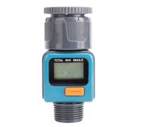 Goshyda Water Flowing Meter 3/4in, Digital Meter with 4 Modes Real Time Rate, Water Usage Monitor for Garden Hose, Gallons Liters Switchable, IPX6 Proof, Fuel Flowmeter