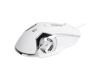 Goshyda Wired Mouse, 6 Button Control, 4 Kinds of DPI Adjustment to Meet Different Requirements, Comfortable Feel Reduces Fatigue, Touch Response (White)