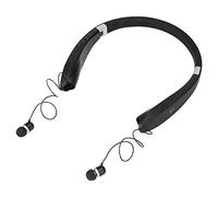 Goshyda Wireless Bluetooth Headset, Neckband Earphone with CSR5.0 Chip Dual Connection, Foldable Telescopic Headphone for Travel Office, CVC Noise Cancelling, 300H Standby Voice (Black)