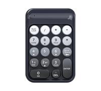 Goshyda Wireless Number Pad, 18 Keys Bluetooth Numeric Keypad Ergonomic, for Laptop Desktop Computer PC, for Accounting Financial (Black)