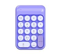 Goshyda Wireless Number Pad, 18 Keys Bluetooth Numeric Keypad Ergonomic, for Laptop Desktop Computer PC, for Accounting Financial (Purple)