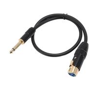 Goshyda XLR Female to 6.35mm Mono Male Cable for Microphone Mixer Amplifier, 50cm Professional XLR Microphone Cord for Stage Performances KTV
