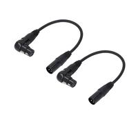 Goshyda XLR Microphone Extension Cable, 3pin XLR Right Angle Female to Male Microphone Extension Cord, for Electric Guitars Mixing Consoles Active Speakers (0.30m/1.0ft)