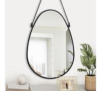 Gosider Irregular Teardrop Shaped Wall-Mounted Mirror - Oval Hanging Mirror with Framed Edge for Home Bedroom Bathroom Living Room Vanity Decor - 16x20 Inches