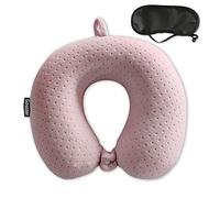 Gosider Neck Pillow for Travel Pink Travel Neck Pillow Comfortable Memory Foam Pillows U Shape Neck and Head Support Portable Travel Pillow for Planes, Trains, Self-Driving Cars