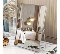 Gosider Vanity Desk Table Mirror Rectangular Makeup Mirror Single-Sided 90°Swivel Countertop Mirrors 30x22cm High-Definition Makeup Desk Mirrors for Dresser Living Room Bedroom Office Large