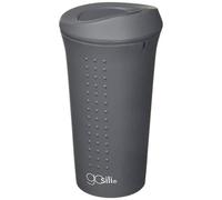 GoSili All Silicone Keep Cup for Coffee and Tea on the go - 16oz/450ml Suitable for Hot and Cold Grande Medio Regular and Medium Size Drinks - Grey
