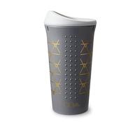 GoSili GSCOFF08 Silicone Coffee and Tea to-Go Cup, Grey Print