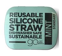 GoSili - Reusable Silicone Straw with Tin Travel Case - Standard - Mint