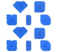 Gosknor 10pcs Plastic Caulking Tool, Sealant Finishing Smoothing Tool Reuse Grout Scraper Portable Mastic Profiling Scraper for Bathroom Floor Window Sealing Sink Joint (Blue)