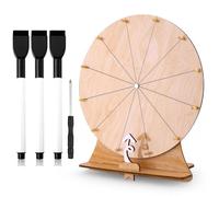 Gosknor 11.8" Prize Wheel, 12 Slots Tabletop Game Fortune Spinning Wheel Wood Game Set with Stand Roulette Raffle Spin Wheel for Spinner Game Carnival Tradeshow Holiday Activities