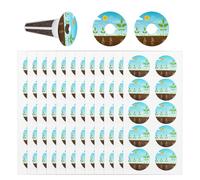 Gosknor 120 Pcs Plant Grow Stickers, Round Planting Grow Basket Labels Self-Adhesive Hydroponic Garden Plant Seed Tags Supplies for Indoor/Outdoor Gardening Record & Understand Seedling Growth