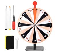 Gosknor 12in Spinning Prize Wheel, 24 Slots Prize Wheel Spinner with Stand Tabletop Roulette Wheel with Dry Erase & Markers Raffle Wheel for Trade Shows Carnivals Holiday Spin Game Activities Game