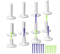 Gosknor 12pcs Golf Tee Holders & 20pcs Nails, Mixed Sizes Professional Simulator Tees Golf Accessories for Indoor & Outdoor Practice