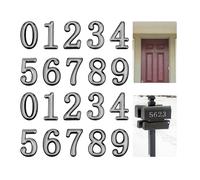 Gosknor 20pcs Reflective Silver Mailbox Numbers, 2in Long 0-9 Self-Adhesive House Address Numbers for Mailbox, Door, Gate or Fence