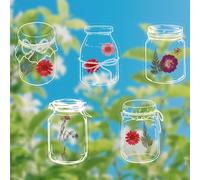 Gosknor 20pcs Transparent Dried Flower Bookmark, 5 Styles Clear Pressed Flowers Bookmarks DIY Transparent Floral Tool for Embossed Page Reading Scrapbook (Excluding Dried Flowers)