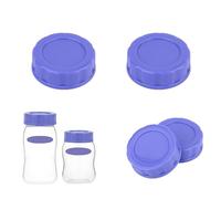 Gosknor 2pcs Baby Bottle Caps for Pigeon & Lansinoh Bottles, Leak Proof Travel and Storage Lids Replacement (Purple)