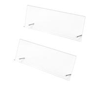 Gosknor 2Pcs Clear Acrylic Monitor Memo Board Holder, 14x5in | Under-Monitor Computer Sticky Note Holder, Reusable, Movable & Space-Saving Office Desk Organization, Home Desktop Decor
