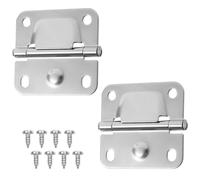 Gosknor 2pcs Cooler Hinges Kit for Coleman 5235 6262 6270, Stainless Steel Hinge Replacement Parts with 8 Screws Camping Ice Chest Accessories