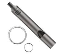 Gosknor 2pcs Emergency Whistle, Titanium Safety Whistle with 4 Keychain Rings Guard Your Safety Accessories for Outdoor Camping Hiking Boating Dog Training for Recall