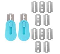 Gosknor 2pcs Magnetic Lame Dough Scoring Tool, Sourdough Scoring Tool with 10 Replaceable Blades Stainless Steel Dough Cutter for Bread Baking Knife Supplies (Blue)