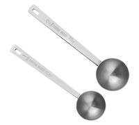 Gosknor 2pcs Stainless Steel Coffee Scoop, Long Handle Coffee Scoop 1 & 2 Tablespoon Multipurpose Measuring Spoon for Ground Coffee, Espresso, Tea, Sugar, Cocoa, Flour, & More (15ml & 30ml)