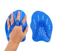 Gosknor 2pcs Swim Paddles Hand, Hand Paddles for Lap Swimming Training Equipment with Adjustable Straps Swim Gear for Women Men Children Improves Speed and Form (Blue)