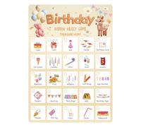 Gosknor 30pcs Scavenger Hunt Cards for Kids, Double Sided Rectangle Scavenger Hunt Games Educational Toddler Scavenger Hunt Cards for Toddlers Outdoor Indoor Activities (Birthday Party)