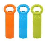 Gosknor 3pcs Jar Openers, Easy Use Canning Lid Opener Comfortable Grip Jar Key Tool Great for Elderly Women, Weak Hands, Kids and Anyone(Orange, Green, Blue)
