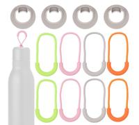 Gosknor 4 Lid Seal Ring & 8 Handle Loop for Owala FreeSip Twist 18oz 24oz | BPA-Free Silicone Top Lid Gasket and Multicolor Handle Strap Replacement Water Bottle Accessories for Owala