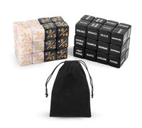 Gosknor 48pcs Abilities Keywords Counter Dice, Acrylic Tokens Dice Set with Velvet Bag for MTG TCG Card Gaming Accessories for Party Table Games Bars