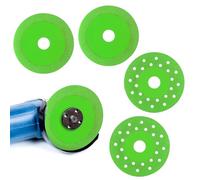 Gosknor 4pcs 3.94in Diamond Rock Slab Grinding Disc, Fine Grit Flat Cutting Blade for Ceramic Tile Marble Glass Jade Crystal Compatible with Angle Grinder 20mm Inner Hole