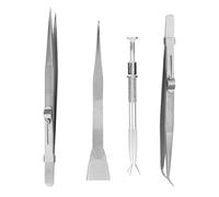 Gosknor 4pcs Cake Decorating Tools Set, Stainless Steel Sprinkle Pen Pearl Grabber & Tweezers with Shovel Head Professional Sprinkles Spoon Dragee Tools for Baking Cookies Cupcake Decoration