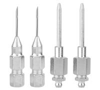 Gosknor 4pcs Grease Gun Needle Nozzle Kit, 2 Grease Gun Needle Dispensers & 2 Grease Needles Iron Grease Gun Nozzle Adapter Set Needle Tip Fitting Tool Accessories for 1/8 Inch NPT Threads
