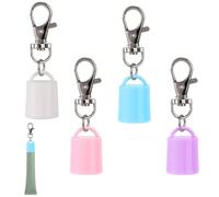 Gosknor 4pcs Lip Balm Keychain Caps for Summer Fridays 0.5 oz, Creative Lipgloss Holder Keychains Practical Portable Lip Gloss Replacement Caps (4 Colors)