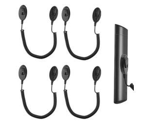 Gosknor 4pcs Magnetic Remote Control Holder with Tether Cord, Anti-Lost Holders Wall Mount Bracket Strong Magnet Quick Snap Self Adhesive Storage Organizer for TV, Fan, Air Conditioner Remotes