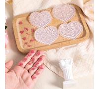 Gosknor 4pcs Polymer Clay Molds, Silicone Flower Bows Butterfly Dragonfly Mushrooms Mini Resin Moulds Supplies for Jewelry Making Earrings and DIY Crafts Cutters