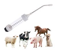 Gosknor 500ML Large Veterinary Metal Feeding Gun, Adjustable Livestock Drench Gun Reusable Animal Medicine Dispenser with Precise Dose Control for Cattle Horses Pigs Sheep