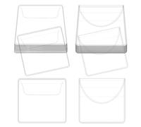 Gosknor 50pcs Single Pocket Coin Sleeves, 2.2 Inch Individual Coin Holders Clear PVC Coin Case Protectors Small Pouches for Jewelry Storage Coin Wrapper Currency Bills Collectors (Rectangle, Round)