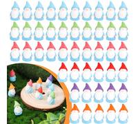 Gosknor 60pcs Miniature Gnome Figurines - Mini Resin Dwarf Figures, Gnomes & Fairy Decor for Outdoor Garden Patio Yard Lawn