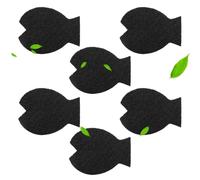 Gosknor 6pcs Cat Litter Box Filters Replacement, Fish Shape Cat Litter Box Stick-on Activated Charcoal Filters Universal Fit Cat Litter Box Carbon Filters Sheet Accessories for Keeping Home Fresh
