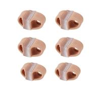 Gosknor 6pcs Silicone Toe Separators for Overlapping Women Men, 2 Sizes Curled Big Toe Spacers Corrector with 2 Loops for Feet, Hammer Straightener Splint