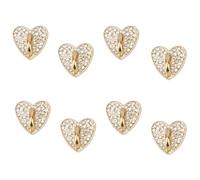 Gosknor 8pcs Gold Diamond Heart Cell Phone Ring Holder, Sticky Phone Grip