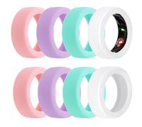 Gosknor 8pcs Ring Covers for Oura Gen 4 / Gen 3 / Samsung Galaxy Ring, Anti-Scratch Smart Rings Protector Case Silicone Elastic Sleeve Accessories for Women Men Working Out Gym, M (10/11/12/13)