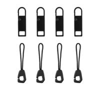 Gosknor 8pcs Zipper Pull, Detachable Zipper Tab Replacement Repair Kit Zip Extension Extender Tag Head Handle String Cord Mend Fixer for Luggage Backpack Jackets Pants Coat Shoes Tents