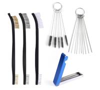 Gosknor Carburetor Cleaning Kit, Carb Torch Tip Dirt Cleaner Set 3 Double-Ended Polishing Brushes 5 Cleaning Brushes 23 Needles for ATV Welder Motorcycle Spray Guns Torch Tips