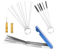 Gosknor Carburetor Jet Spray Cleaning Kit, Torch Tip Dirt Cleaner Set 13 Wires 10 Needles 5 Brushes 1 Pick Tool Kit Suitable for Auto Motorcycles ATV Welder Lawn Equipment Accessories