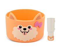 Gosknor Cartoon Dog Boot for Stanley Cup 40/30oz, Silicone Boot Sleeve for Stanley Tumbler Bottom Protector Cover Compatible with Stanley Cup & Hydro Flask Accessories Avoid Scratches & Noise