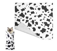 Gosknor Cat Wrap for Grooming, 21.6x21.6in Soft Self-Adherent Cat Towel Restraint Cloth Wrap Anti-Bite & Anti-Scratch Cat Swaddle Wrap for Cutting Nails Medicine